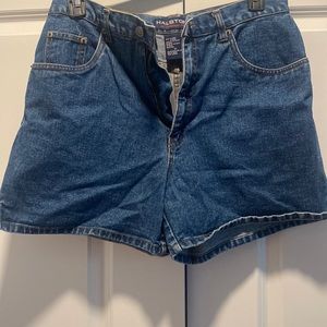 Halston denim shorts